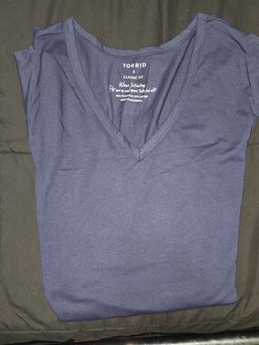 torrid Navy V-Neck Classic Top